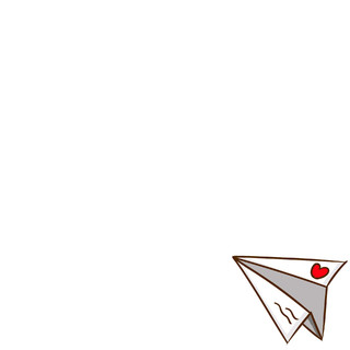 红色手绘爱心纸飞机飞行gif动态图爱心纸飞机元素